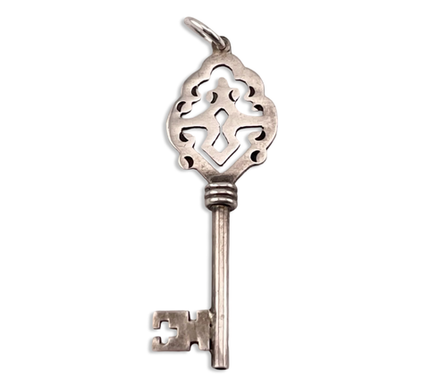 sterling silver key pendant