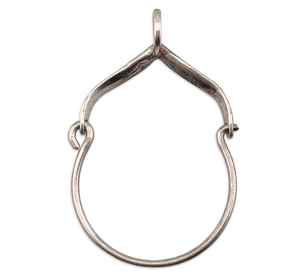 sterling silver new old stock charm holder pendant