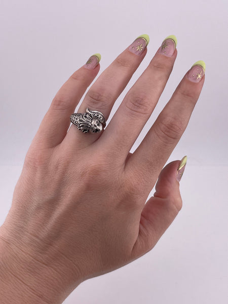 size 6.5 sterling silver lion ring