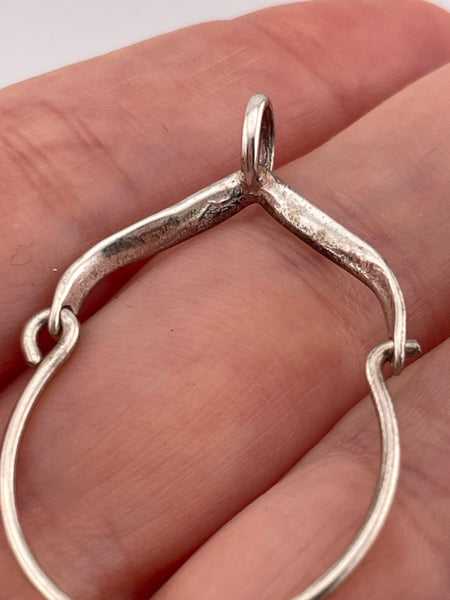 sterling silver new old stock charm holder pendant