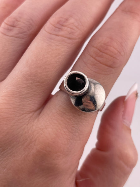 size 7.75 sterling silver modernist stoneless ring