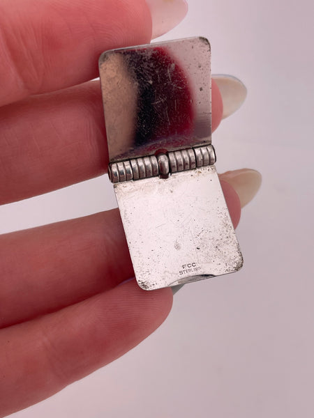 sterling silver 'Marion' diary pendant ***Opens***