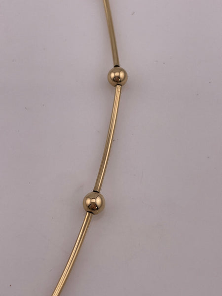 14k yellow gold 16-18" ball spacer necklace