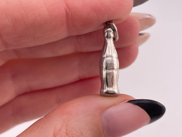 sterling silver 3D soda bottle pendant