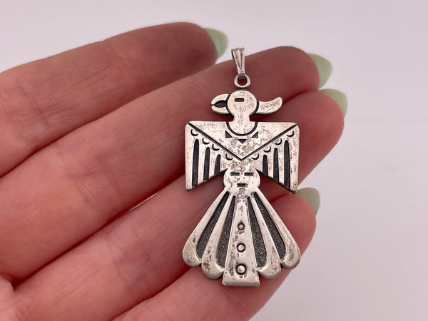sterling silver bird pendant