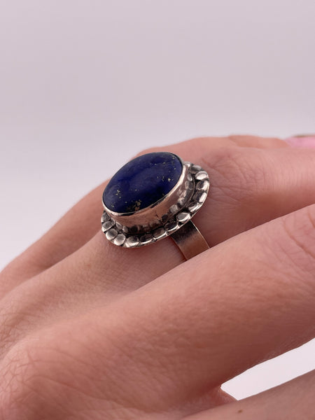 size 6.25 sterling silver lapis ring
