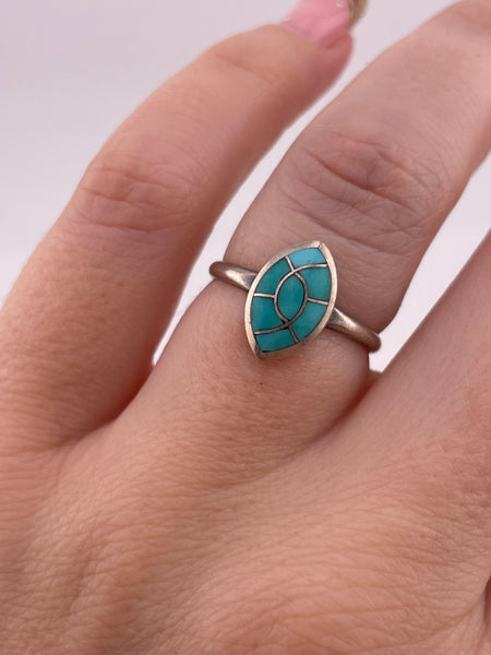 size 6.5 sterling silver turquoise ring