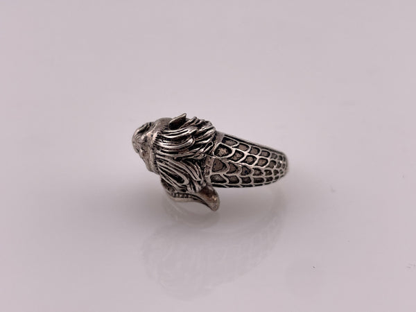 size 6.5 sterling silver lion ring