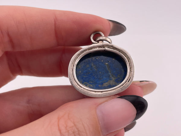 sterling silver lapis pendant