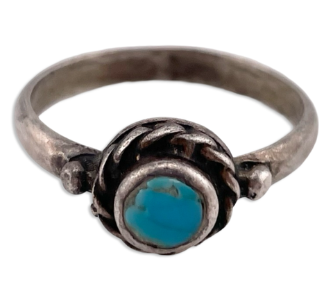 size 8.5 sterling silver turquoise ring