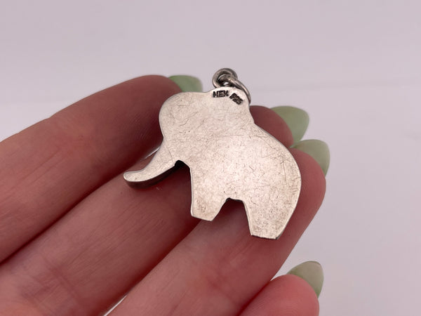 sterling silver elephant pendant