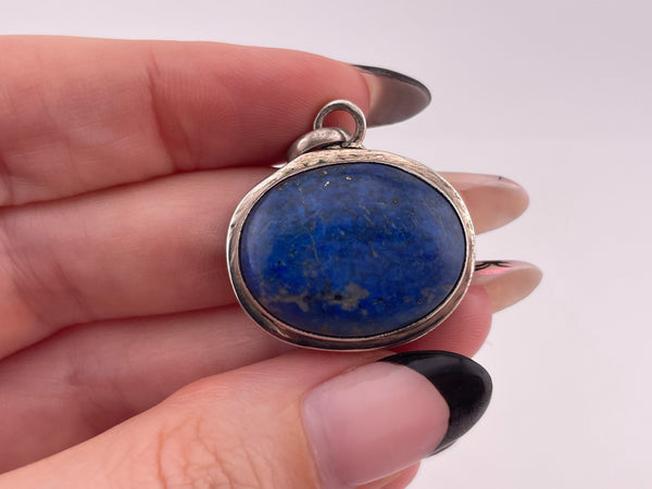 sterling silver lapis pendant