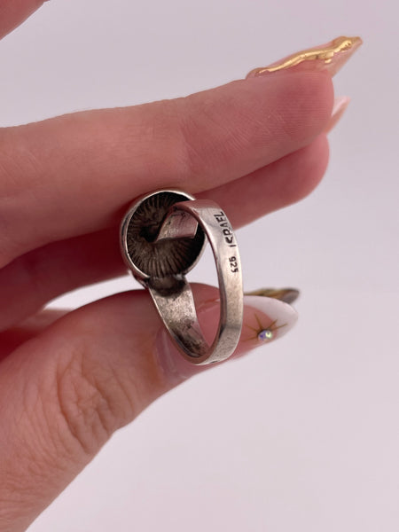 size 7.75 sterling silver modernist stoneless ring