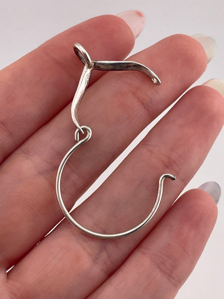 sterling silver new old stock charm holder pendant