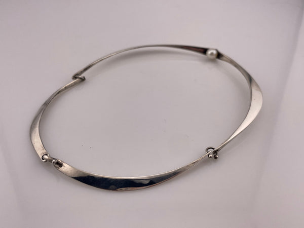 rare Ed Weiner ca. 1950s sterling silver MCM pearl collar necklace