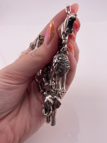 sterling silver 1991 Carol Felley safari animal necklace