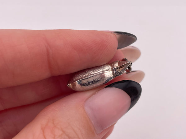 sterling silver 3D bird pendant
