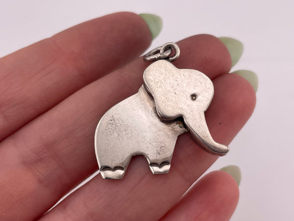 sterling silver elephant pendant
