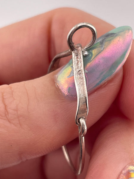 sterling silver new old stock charm holder pendant