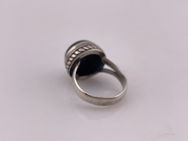 size 6.25 sterling silver onyx ring