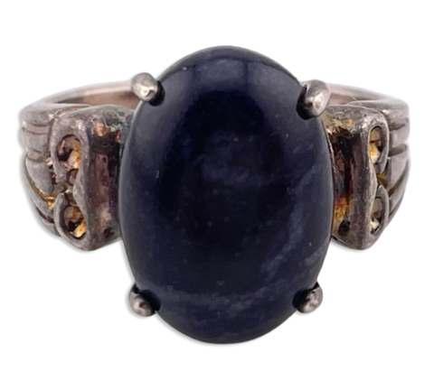 size 7 sterling silver sodalite ring