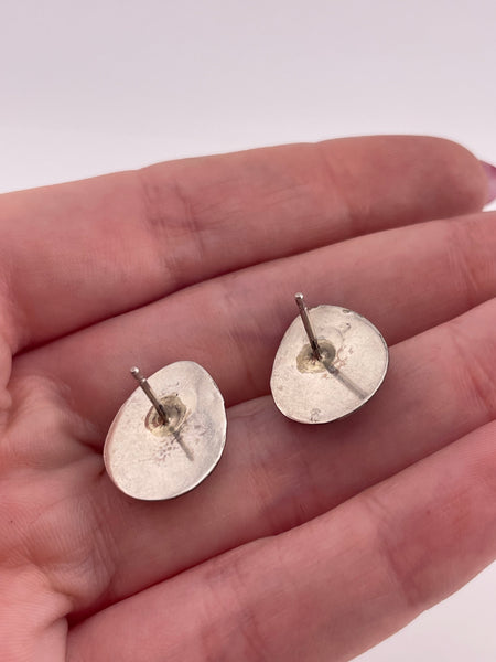 sterling silver turquoise bear paw stud earrings