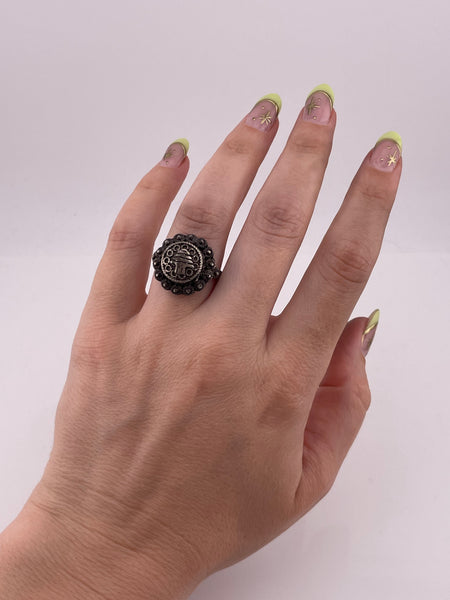 size 6.5 sterling silver poison locket ring **AS IS**