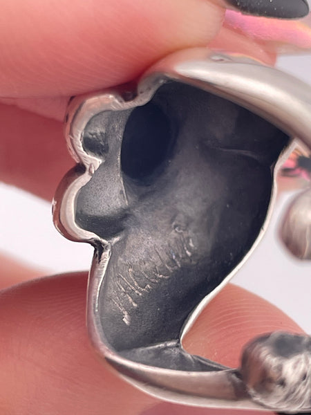 size 6.75/7 sterling silver rare artisan Jaclyn Davidson woman creature ring