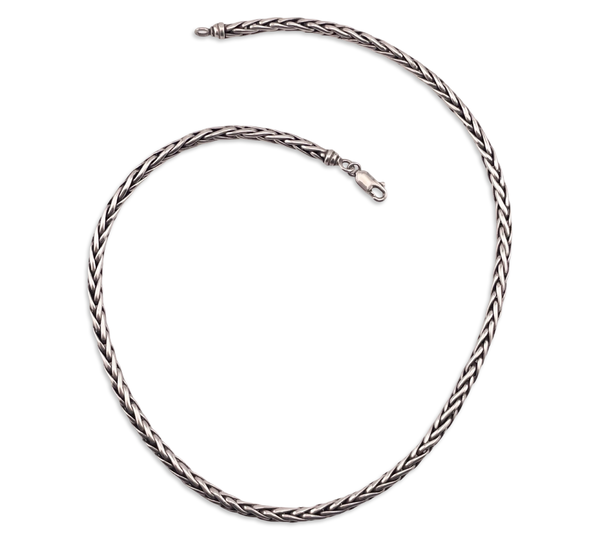 sterling silver 17" Zina foxtail wheat chain necklace