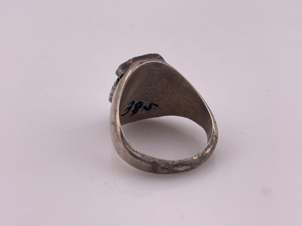 size 10.25 sterling silver turquoise coral ring
