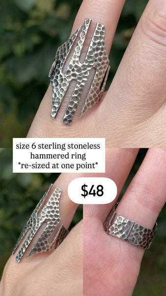RESERVED PRIVATE LISTING -- sterling silver stoneless ring A35