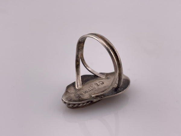 size 8.5 sterling silver mother of pearl ring