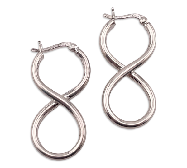sterling silver figure eight earrings