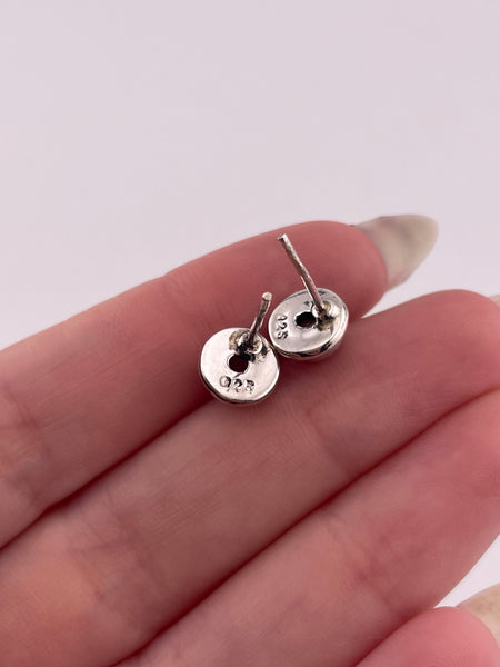 sterling silver faceted amethyst post stud earrings