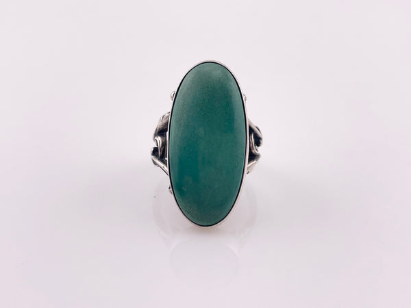 size 6.25 sterling silver turquoise scroll band ring