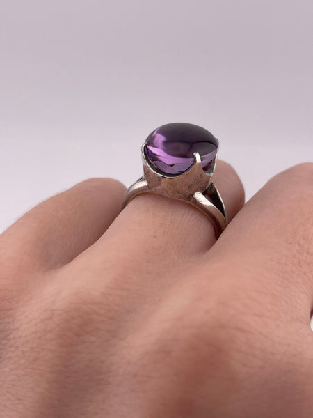 size 7.25 sterling silver amethyst ring