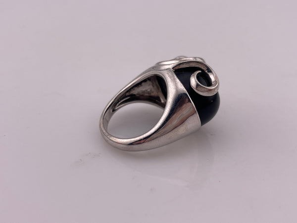 size 6.25 sterling silver onyx ring