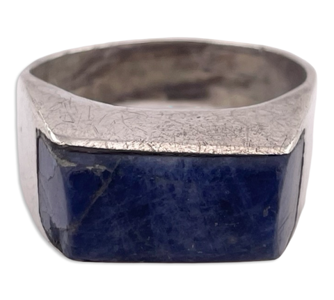 size 12 sterling silver sodalite ring ***AS IS***