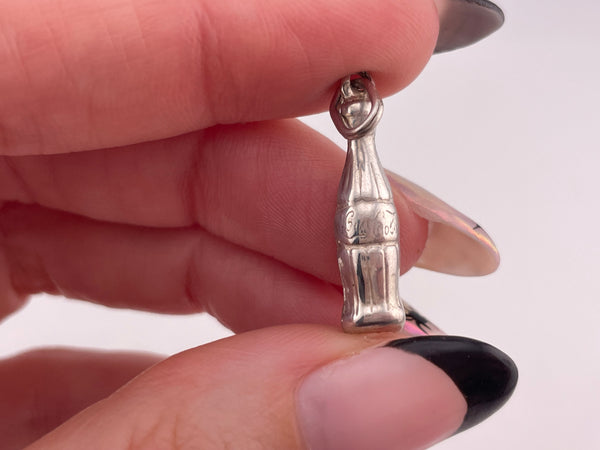 sterling silver 3D soda bottle pendant