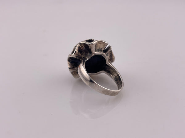 size 6 sterling silver squiggle spiral stoneless ring