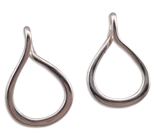 sterling silver small stoneless open post earrings