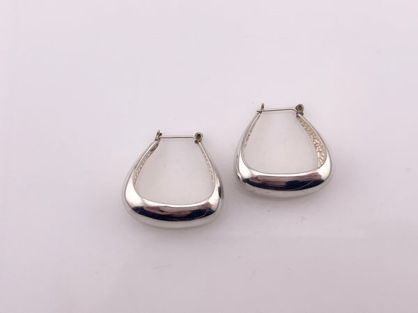 sterling silver triangular curved post earrings