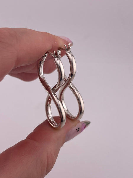 sterling silver figure eight earrings