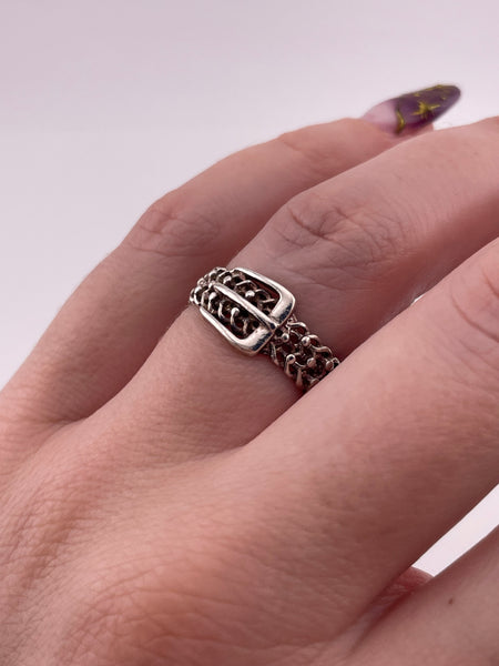 size 6.5 sterling silver belt ring