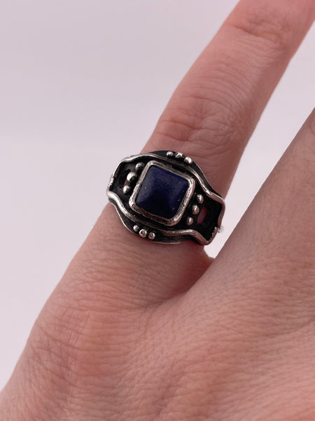 size 4.5 sterling silver lapis ring