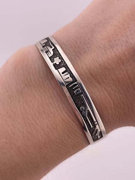 sterling silver storyteller cuff bracelet