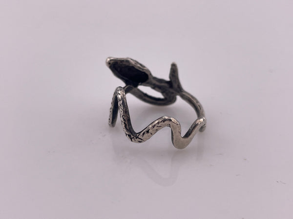 size 6.75 sterling silver zig-zag snake ring