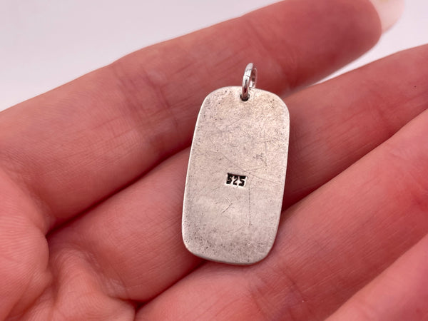 sterling silver rhodochrosite pendant ***Cracked Stone***