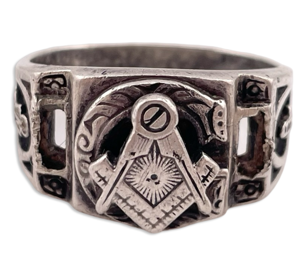 size 11.75 sterling silver Masonic ring