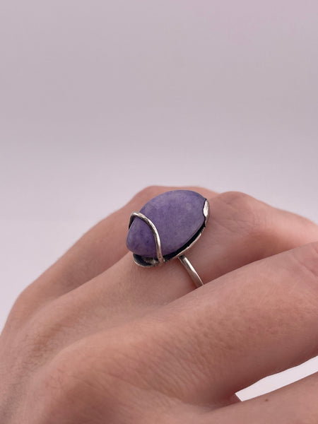 size 6.5 sterling silver artisan amethyst ring